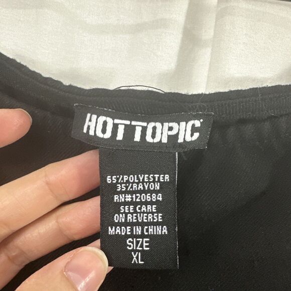 Hot Topic Corset Lace Up Pleated Black Mini Skirt Size XL Kawaii Punk Emo - Picture 3 of 9